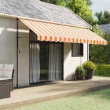 P&acirc;nză de rezervă fald copertină galben și portocaliu 4,5m dungi