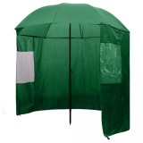Umbrelă pentru pescuit, 240 x 210 cm, verde, vidaXL