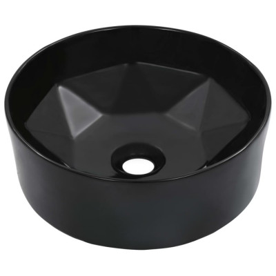 Chiuveta de baie, negru, 36 x 14 cm, ceramica foto