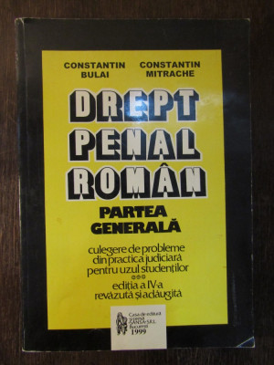 DREPT PENAL ROMAN-C.BULAI,C.MITRACHE foto