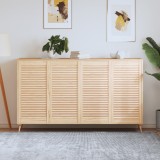 Uși Dulap Lemn Masiv Pin Natur, Design Lambriu, 99.3x49.4cm, Set 4 Bucăți - vidaXL