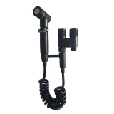 Baterie dubla dus WC si bideu HAWIRE cu furtun spiralat flexibil 1.2m, Toate accesoriile incluse, Montaj usor, Finisaj negru mat