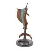 Peste spada-statueta din bronz cu soclu din marmura TBA-29