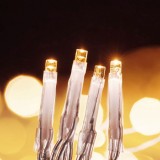 Instalație Lumini LED, 60 Becuri, Alb Cald, Cablu Transparent, 5.90m, 8 Programe, Alimentare Baterii, Oem