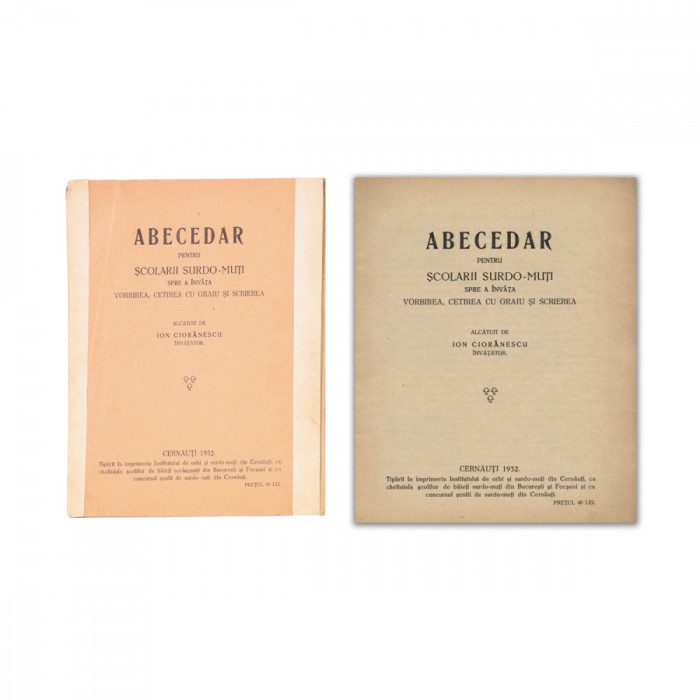 Ion Ciorănescu, Abecedar pentru școlarii surdo-muți, 1932