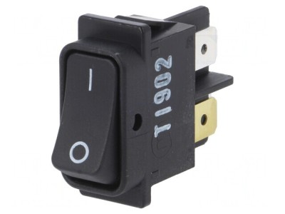 Comutator Rocker DPST ON-OFF 10A/250V Negru IP40 foto