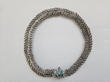 Colier argint antic cu piatra turcoaz #3015