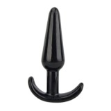 Plug anal LOVING JOY Butt Plug Black, bază &icirc;n formă de semilună, lungime 11 cm, diametru 2.9 cm, culoare negru