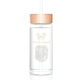Crystallove Amethyst Straw Water Bottle sticlă pentru apă cu pai Clear 400 ml