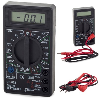 Multimetru digital profesional,model DT-832 cu 2 cabluri testare incluse foto