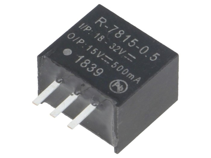 Convertor DC/DC 15V 0,5A SIP3
