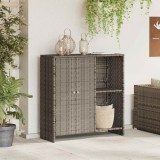 vidaXL Dulap de depozitare cu raft cu ușă Gri 100 x 36 x 102 cm Ratan 4103823