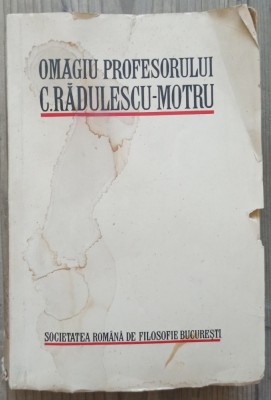 Omagiu profesorului C. Radulescu-Motru// 1932 foto
