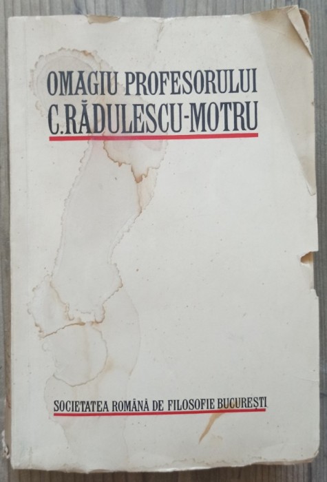 Omagiu profesorului C. Radulescu-Motru// 1932