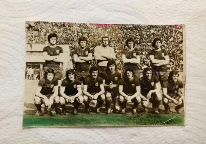 Fotografie cu echipa de fotbal a Stelei din anii 70