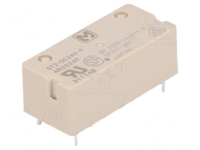 Releu Electromagnetic DPST-NO 24VDC 8A foto