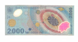 Bancnota 2000 lei 1999, circulata, cu pliuri