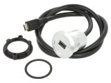 Adaptor USB 2.0 pentru montare pe panou