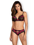 Tulia - Set lenjerie sexy, negru/mov, S/M, Orion