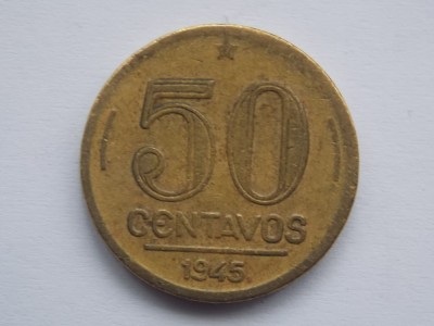 50 CENTAVOS 1945 BRAZILIA foto