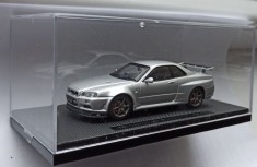Macheta Nissan Skyline GT-R (R34) V Spec II 2000 silver - Ebbro 1/43