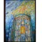 Tablou RavariuArt, acrilic, Voronetul in flacarile credintei, 50x70cm, neinramat