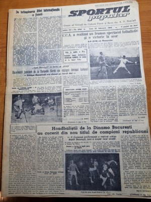 sportul popular 22 februarie 1960-CCA-donawitz 6-0,dinamo-wisla cracovia 2-0 foto