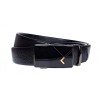 Curea eleganta barbati pentru costum, catarama metalica fara ac, latime 3.5 cm, lungime reglabila, negru - CK214N, CK LEATHER
