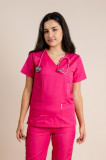 Bluza Medicala Roz Dama Poplin 165g Ina - XL