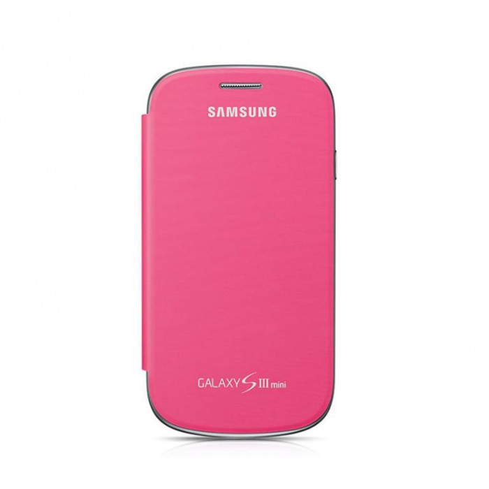 Husa FlipCover Book Samsung S3 mini Fashion Pink i8190 i8200