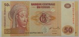 BANCNOTA exotica 50 FRANCI - CONGO, anul 2007 * cod 829 = UNC