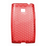 Husa silicon rosu inchis (tip fagure) pentru LG Optimus L3 E400