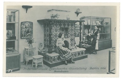3843 - EXPO. Obiecte Traditionale Romanesti, Berlin - old postcard, real Photo - used - 1938 foto