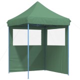 Cort pliabil pentru petreceri cu 2 pereti laterali, verde