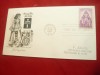Plic FDC - Lupta impotriva Paraliziei infantile 1957SUA