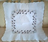 Fata de masa Vintage din bumbac cu broderie cu Ratuste