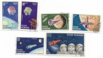 Romania (215) - Cosmonautica, 1964-1965 - serie obliterata foto