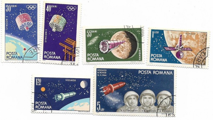 Romania (215) - Cosmonautica, 1964-1965 - serie obliterata