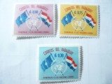 Serie mica Paraguay 1960 15 Ani ONU , 3 valori