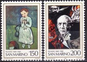 C2241 - San Marino 1981 - Picasso 2v. neuzat,perfecta stare