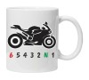 Cana alba personalizata &quot; Moto Shift&quot;, INOVATIX&reg;. 330ml, Oem