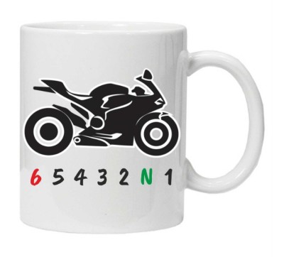 Cana alba personalizata &amp;quot; Moto Shift&amp;quot;, INOVATIX&amp;reg;. 330ml foto