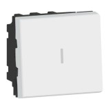 Intrerupator Cap Cruce 10A 2M Legrand Mosaic alb 077021L