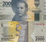 Bancnota Indonezia 2000 Rupiah 2016 UNC, Asia, Necirculata