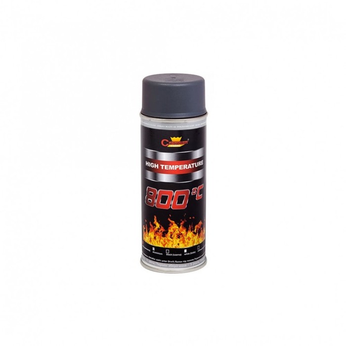 Spray vopsea Profesional CHAMPION Rezistent Termic 800&deg;C 400ml Gri Antracit Automotive TrustedCars