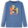 Tricou copii m&acirc;neci albastru melanj 104 12990, vidaXL