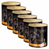 Piper Adult conservă pentru c&acirc;ine cu prepeliţă 6 x 800 g