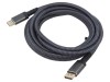 Cablu DisplayPort Goobay 2m Textil Gri, Cod 75685