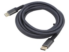 Cablu DisplayPort Goobay 2m Textil Gri, Cod 75685