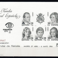 SPANIA 1984 EXPOZITIA INTERNATIONALA FILATELICA ESPANA”84 MADRID BLOC MNH